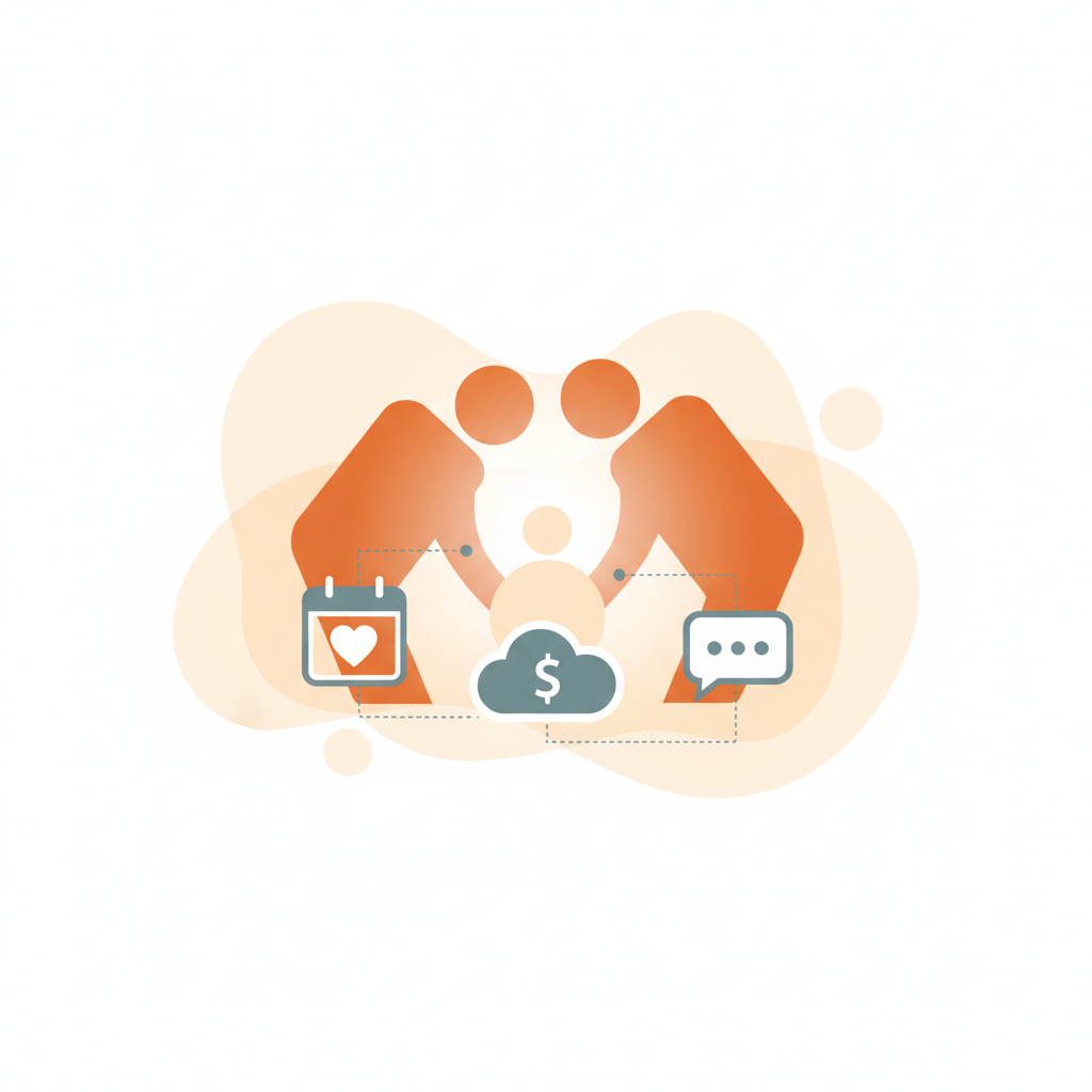 Smartphone showing a co-parenting app with shared calendar