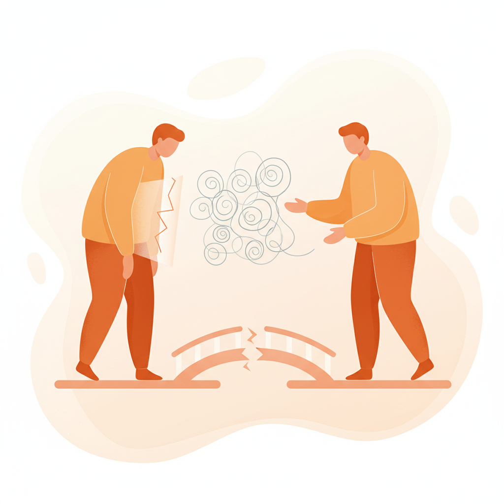 Couple navigating passive-aggressive patterns in communication