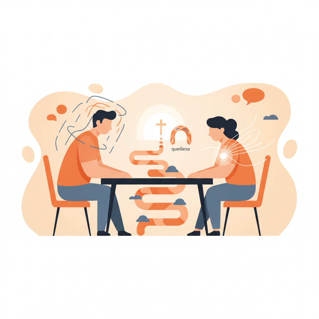 Person navigating a tense conversation with their boss in an office setting