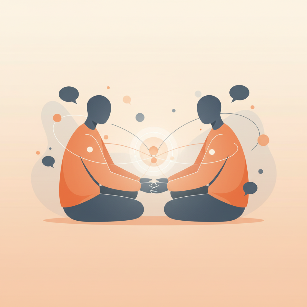 An interconnected web of light threads symbolizing the invisible bonds of relational consciousness