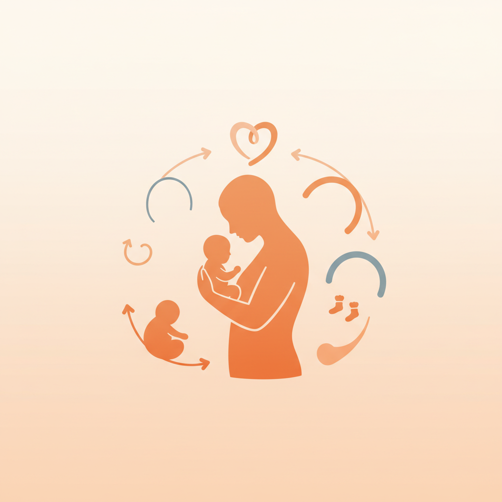 Baby developing new skills during the first year of life