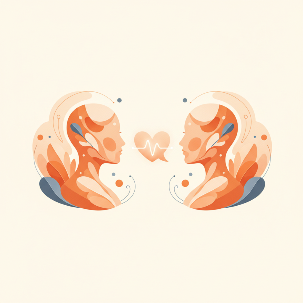 Couple practising deep listening and loving speech in a peaceful setting