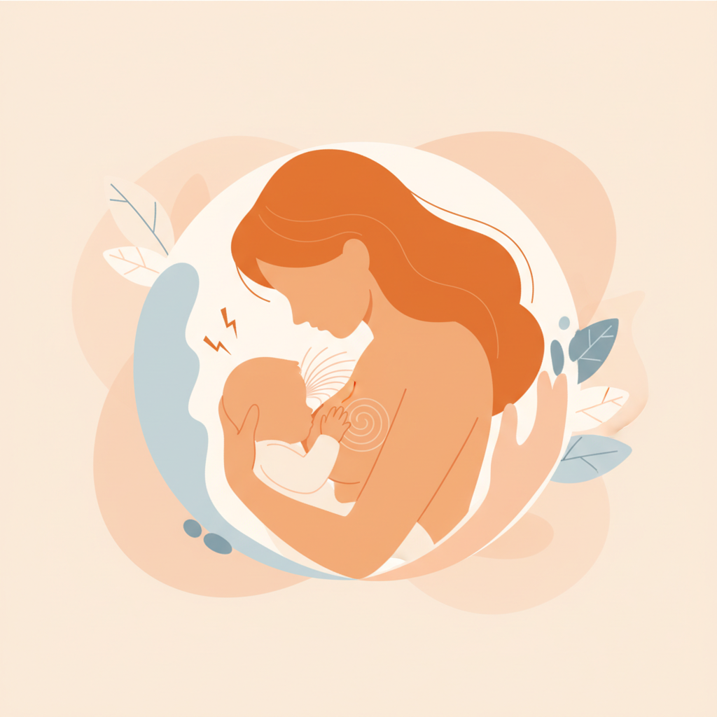 Close-up of a parent gently breastfeeding, illustrating the importance of a correct latch