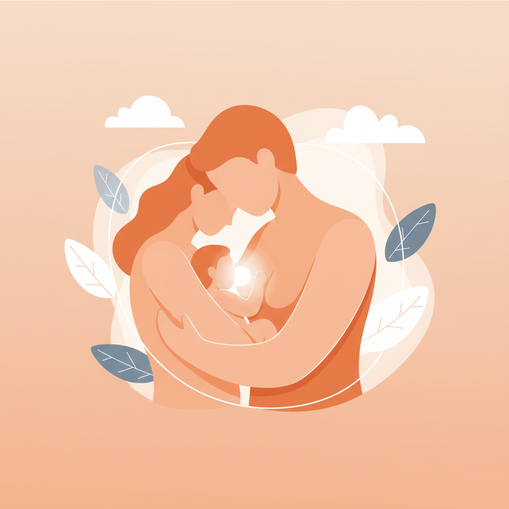 Toddler breastfeeding in a calm and natural setting