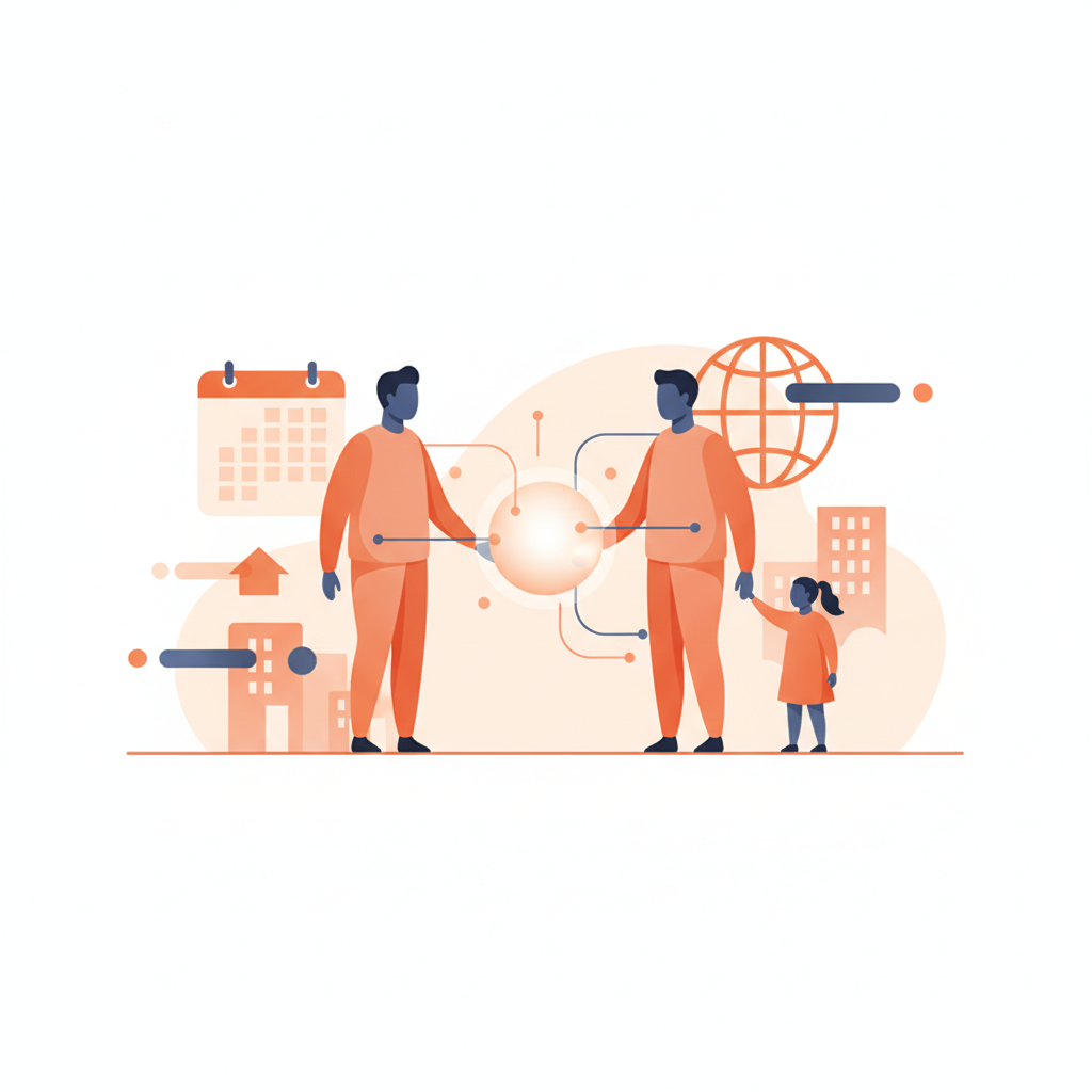 Two co-parents working through a disagreement with a mediator