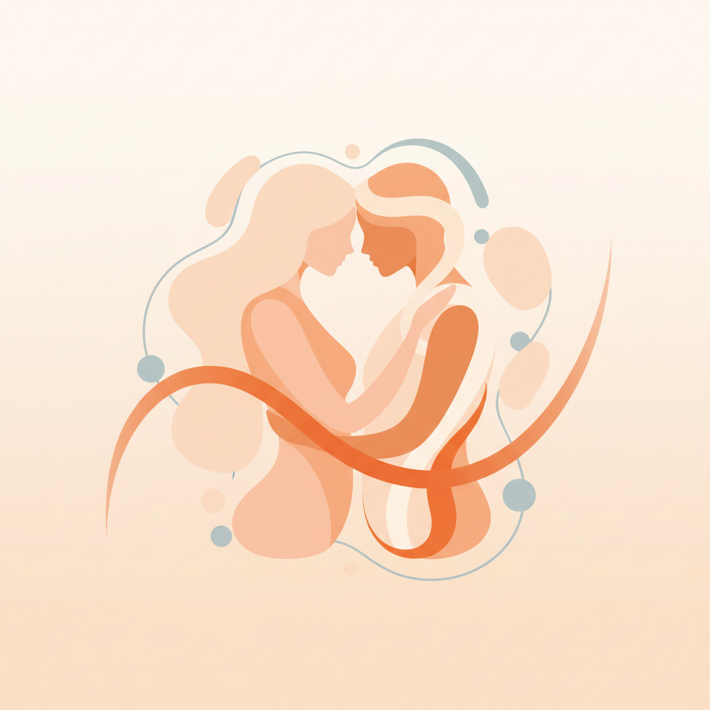 Mature couple embracing with warmth and confidence, representing intimacy during the menopause transition