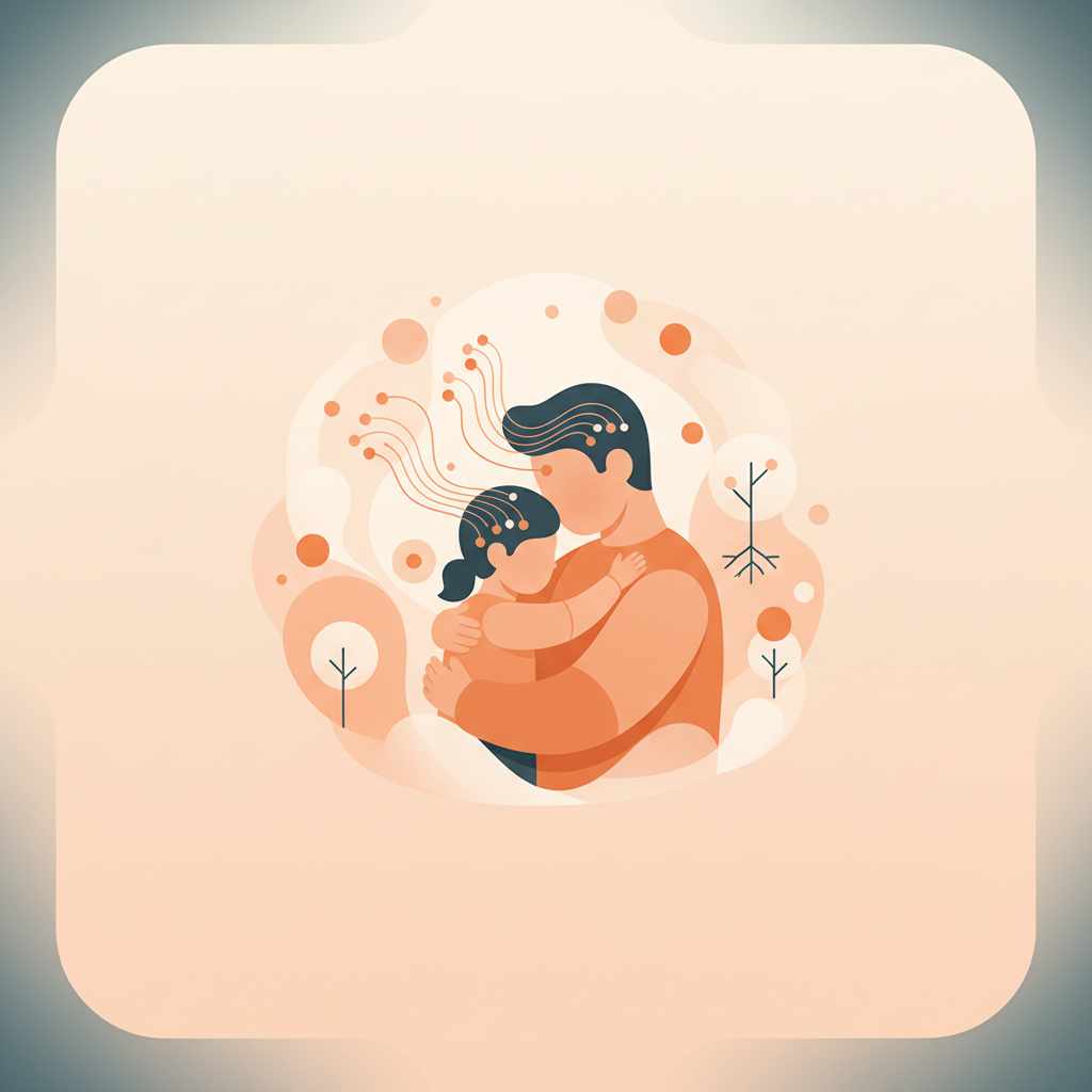 Parent and child in a warm embrace illustrating secure attachment