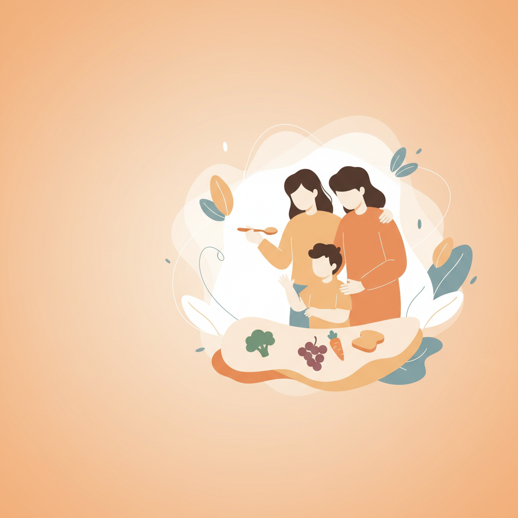 Child cautiously exploring a colourful plate of food, representing picky eating with curiosity