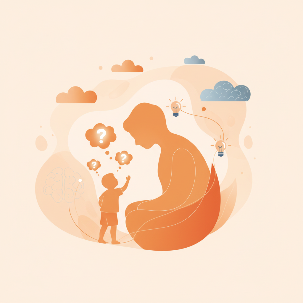 Curious preschooler asking questions and exploring the world