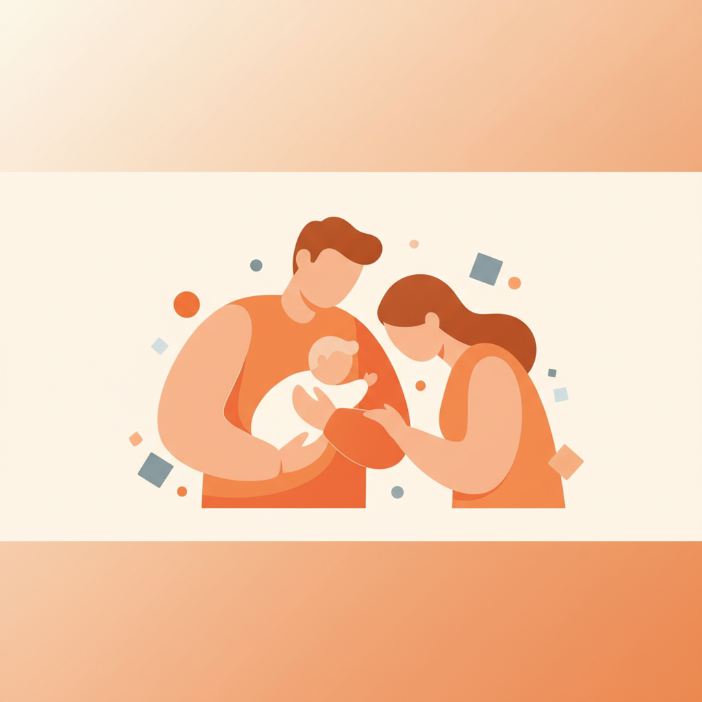 Father actively playing with child in an engaged and present way