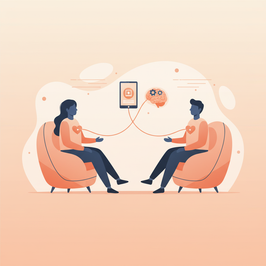 Online therapy session on a laptop screen